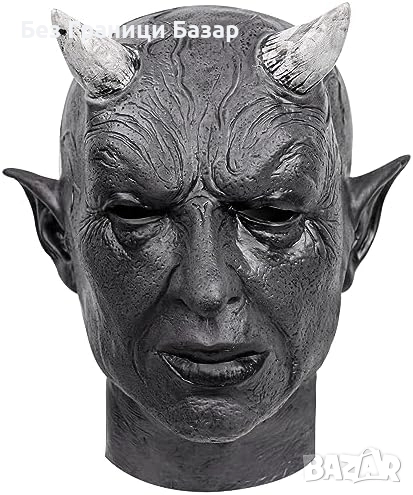 Нова Реалистична Демонска Маска за Възрастни Хелоуин Парти маскарад карнавал костюм, снимка 1