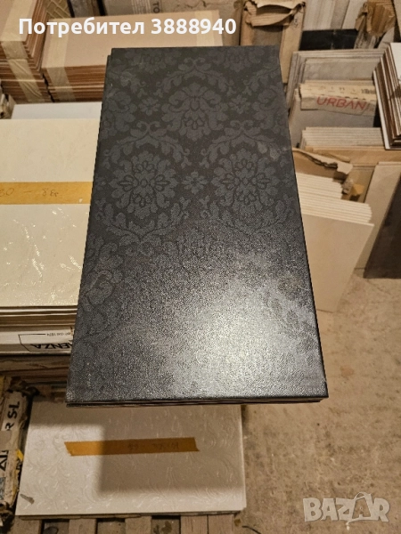 Гранитогресни плочки "Lafaenza"- черни/сиви/орнамент , снимка 1