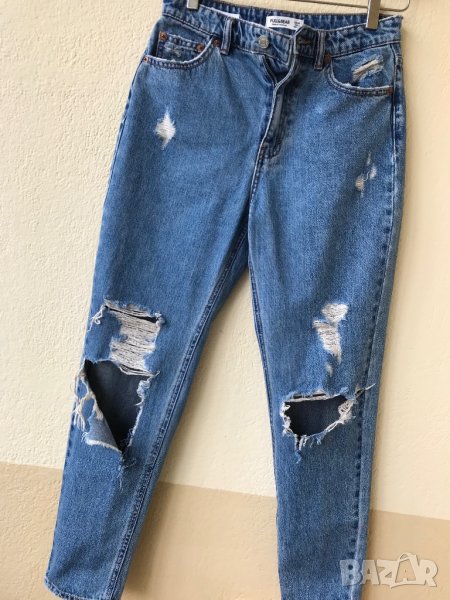 Дамски дънки PUL&BEAR с накъсани крачоли, снимка 1