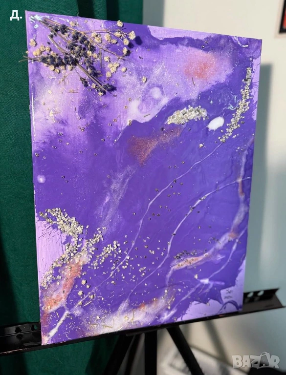 Ръчно изработена картина от епоксидна смола - 30/40см, снимка 1