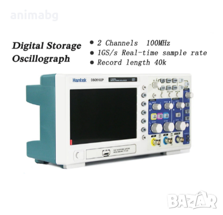 ANIMABG Цифров осцилоскоп многократно автоматично измерване, Hantek DSO5102P 100MHz 1GS/s, снимка 1