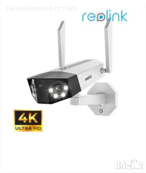 REOLINK DUO 2 WIFI - 4K (8MP) Безжична  (WIFI) Панорамна камера, снимка 1