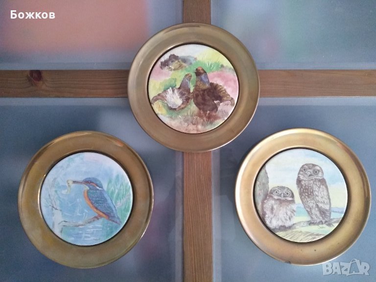 Чиния месинг и керамика, снимка 1