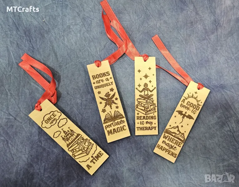 Дървени книгоразделители, снимка 1