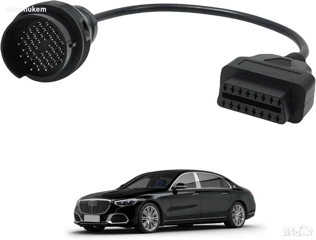 OBD адаптер 38 Pin OBD1 към 16 Pin OBD2 за Mercedes – 30 см, снимка 1