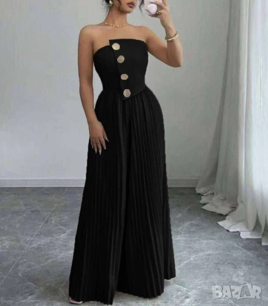 Гащеризон бюстие със солей сатениран панталон , снимка 1