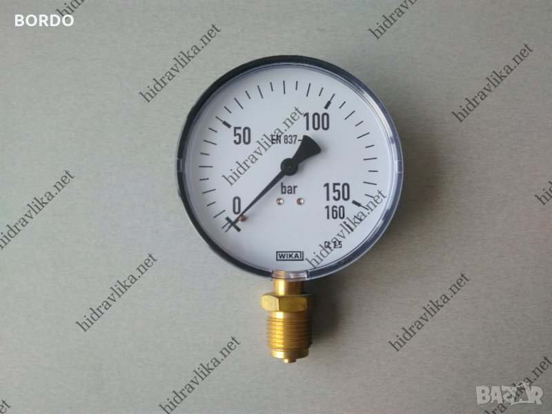 Манометър WIKA - Ф100/0-160 bar (радиален), снимка 1
