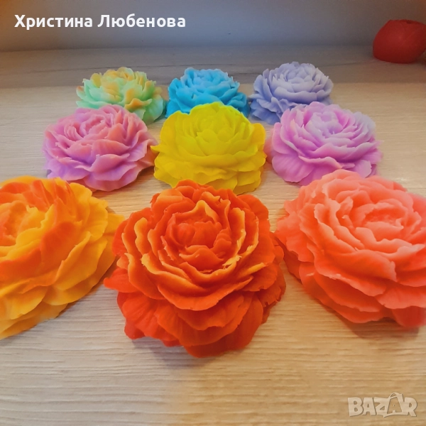 Цветни глицеринови божури , снимка 1