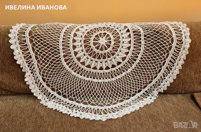 Кръгла покривка за маса на една кука, снимка 1