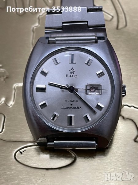 Мъжки механичен швецарски часовник E.R.C Stanmaster колеционерски, снимка 1