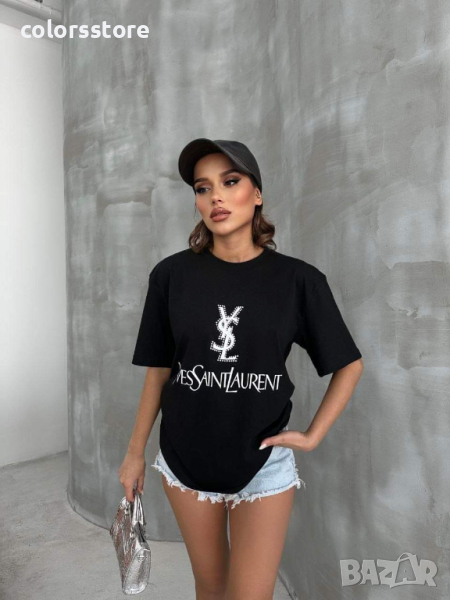 Черна тениска YSL код1014, снимка 1