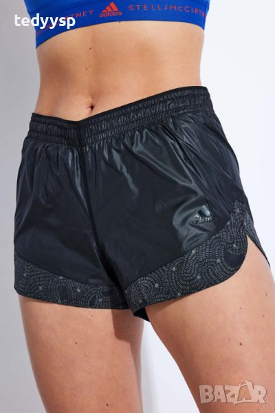 Къси дамски панталони за бягане Adidas Run Fast Radical Reflective - черни, снимка 1
