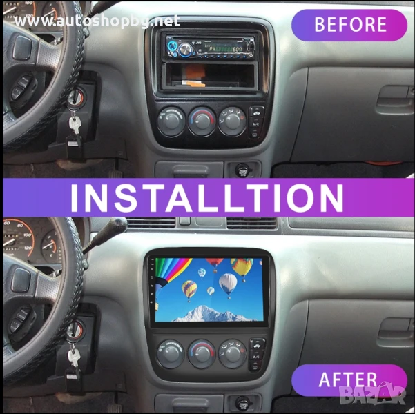 Android Car Radio 9'' Автомобилна стерео уредба за Honda CRV 1997-2001 Carplay Android Auto BT GPS W, снимка 1