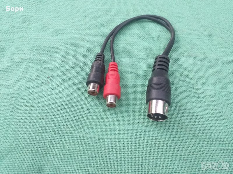 Немски кабел петица към 2 х чинч , снимка 1