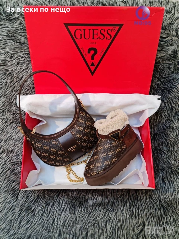 Guess Дамски Зимни Топли И Меки Боти Гес - Налични Различни Цветове Код SK586, снимка 1