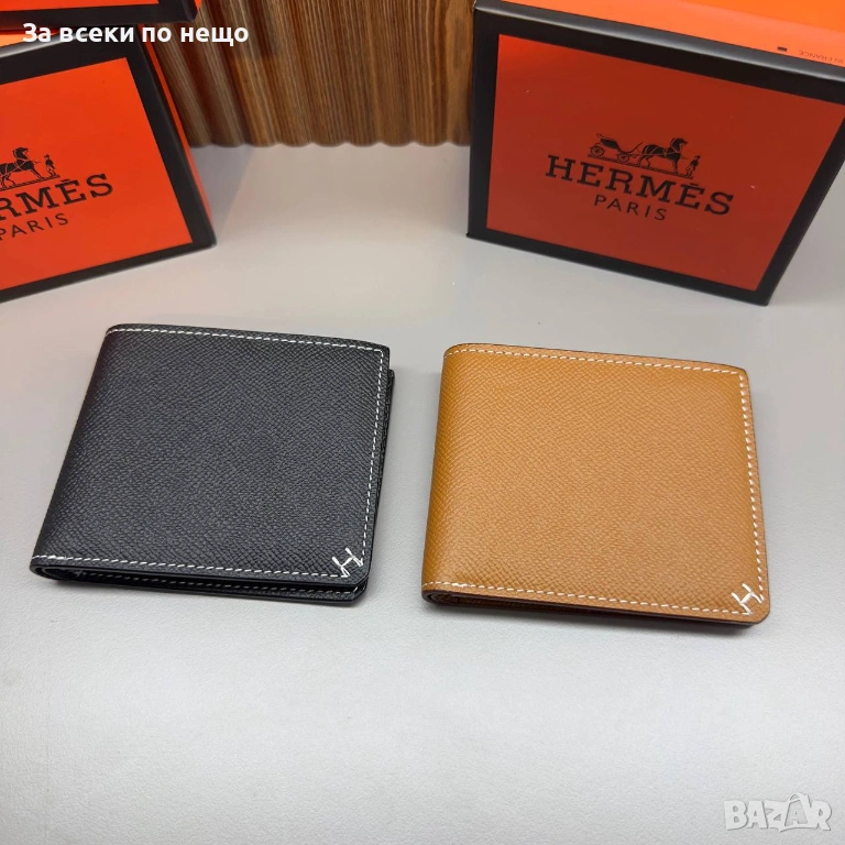 Hermes Мъжки Портфейл Естествена Кожа Хермес - Налични Различни Цветове Код SK748, снимка 1