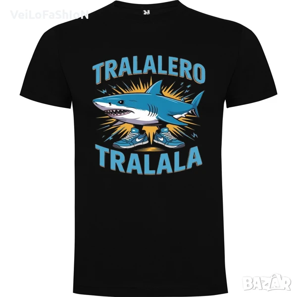 Нова детска тениска Tralalero Tralala в черен цвят , снимка 1