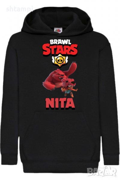 Детски Суитчър/Суитшърт Nita 4,Brawl Stars,Игра,Подарък,Изненада,Забавление,Рожден Ден, снимка 1