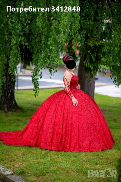 Червена бална рокля , снимка 1