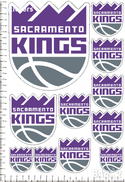 Стикери NBA Sacramento Kings SK Сакраменто Кингс, снимка 1