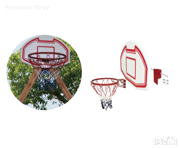 Ринг за баскетболен кош с табло и мрежа Ф 45 см. АС3042-1, снимка 1