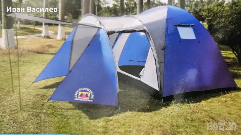 Палатка-шатра нови 4+2човека 3000мм воден стълб, снимка 1