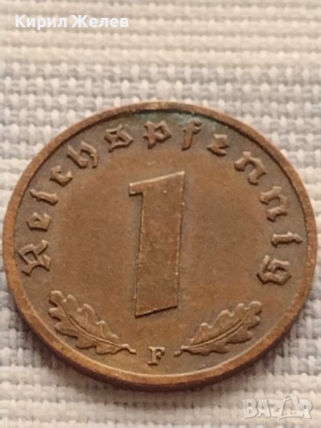 Монета 1 райхсфенинг 1938г. Германия Трети Райх с СХВАСТИКА за КОЛЕКЦИЯ 31542, снимка 1