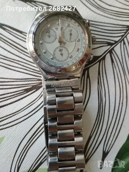 Рядък винтидж Swatch Irony Chronometer V8 Panda Face 1995 YCS400 швейцарски часовник, снимка 1