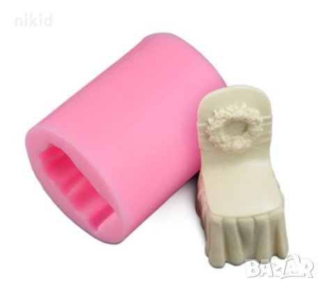 3d цилиндър Празничен стол силиконов молд форма калъп гипс шоколад фондан декор , снимка 1