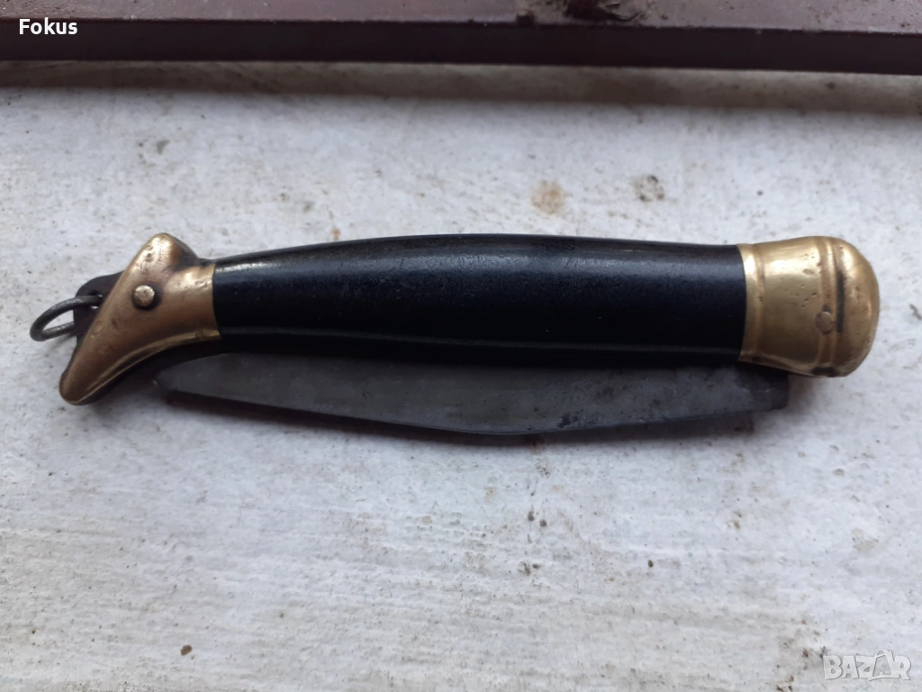 Стар джобен нож дамско краче Петко Денев Габрово, снимка 1