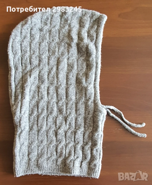 Зимна сива шапка балаклава , снимка 1