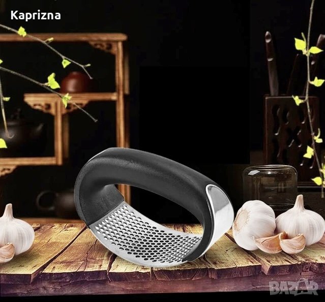 Ръчна преса за чесън от неръждаема стомана, снимка 1