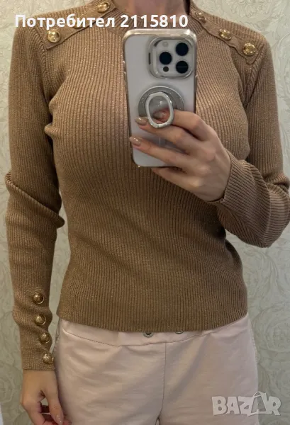 Блуза в златно с копчета , снимка 1