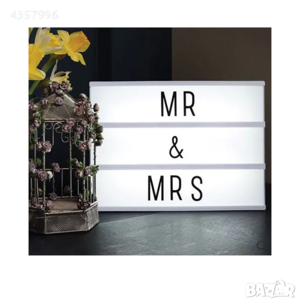  Магнитен светещ LED панел с букви , снимка 1