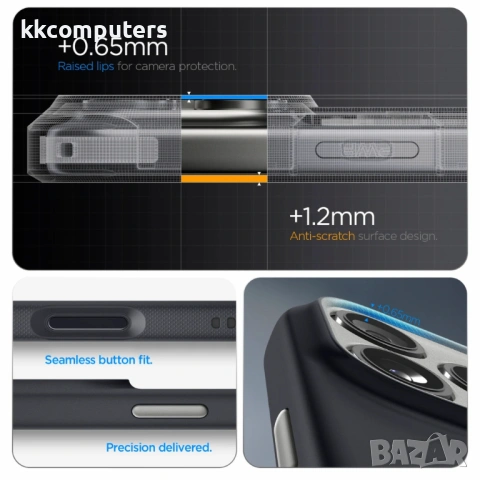 Оригинален кейс Spigen Nano Pop MagSafe, За iPhone 17 Pro Max (6.9), Черен, снимка 6 - Калъфи, кейсове - 54203687