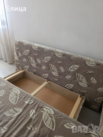 Разтегателен диван с табуретка, снимка 3 - Дивани и мека мебел - 52956424