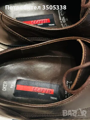 Елегантни мъжки обувки на Lloyd в кафяво, естествена кожа, с връзки , снимка 7 - Официални обувки - 47993639