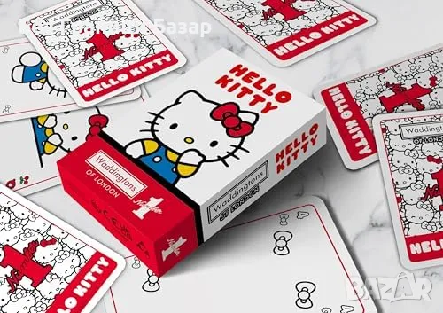 Нови Карти за игра Waddingtons Hello Kitty – забавление навсякъде, снимка 3 - Образователни игри - 49089568