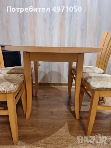 Кухненска маса с 4 стола, снимка 2 - Маси - 56414951