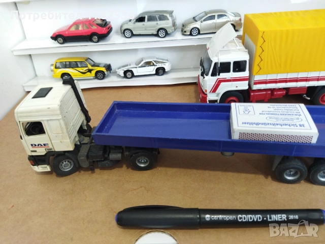 Е1:50 Tekno DAF 95 380 ATi C/Reboque,,,30евро ,състояние видимо от снимките -гумит имат следи от зал, снимка 3 - Колекции - 54204327