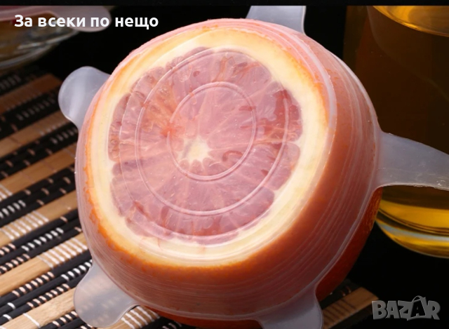 Комплект 6 броя силиконови капаци, снимка 5 - Аксесоари за кухня - 44729788