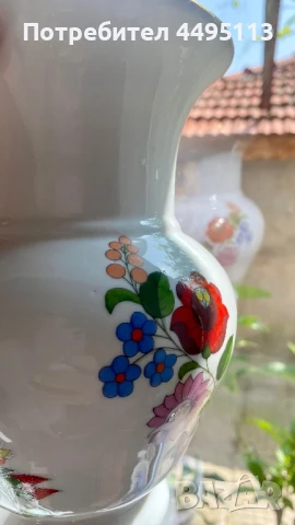 Порцеланова ваза за цветя Унгария, снимка 5 - Вази - 50576039