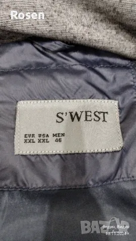 Продавам:Детско яке S'WEST ватирано тъмносиньо почти ново. , снимка 4 - Детски якета и елеци - 47955558