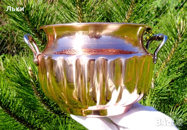 Медна тенджера,чиста червена мед,релеф. , снимка 8 - Антикварни и старинни предмети - 40388400