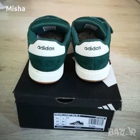 Детски велурени маратонки Adidas Grand Court 34 номер, снимка 4 - Детски маратонки - 56032065