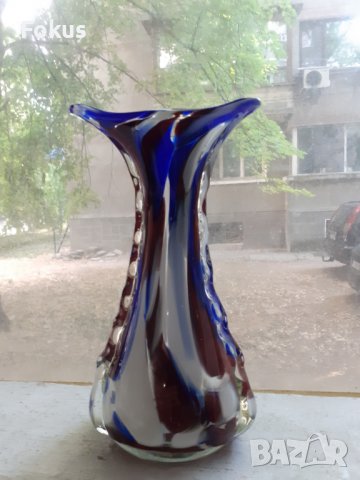 Прекрасна голяма ваза Мурано - Murano, снимка 1 - Антикварни и старинни предмети - 37371193