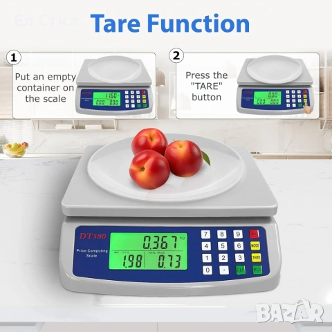 Мини електрическа везна 30 кг DT-580, снимка 3 - Електронни везни - 53309312