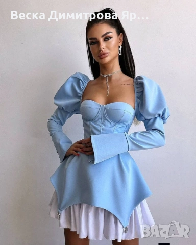 Изтънчена рокля с фина кройка. , снимка 4 - Рокли - 53067092