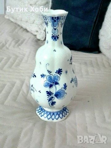 Холандска порцеланова ваза Делфт, снимка 2 - Антикварни и старинни предмети - 33718289