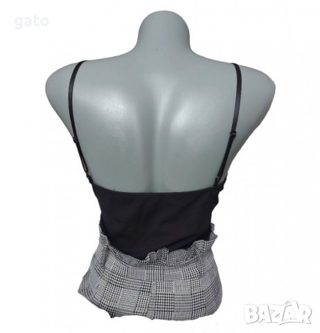 Къса официална рокля в черно и сиво, снимка 5 - Рокли - 40225569